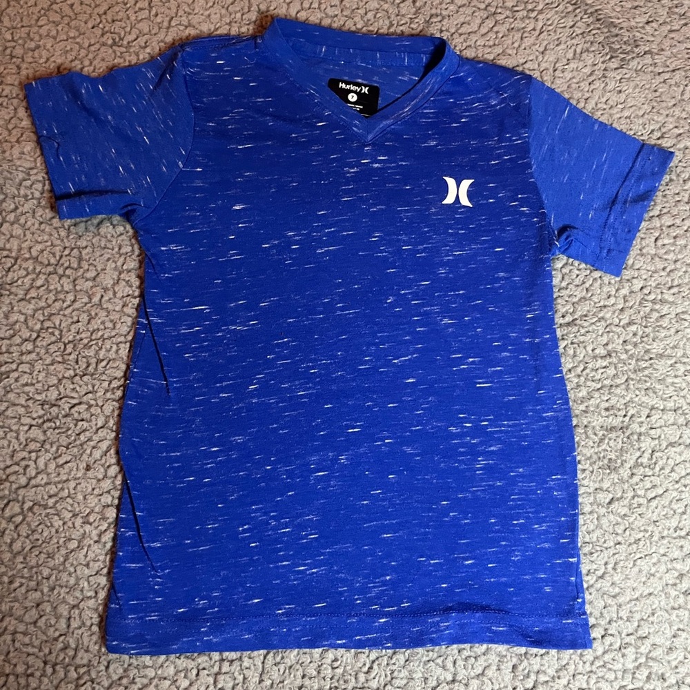 Hurley Boys' Blue Heathered T-Shirt‎ - Size 7